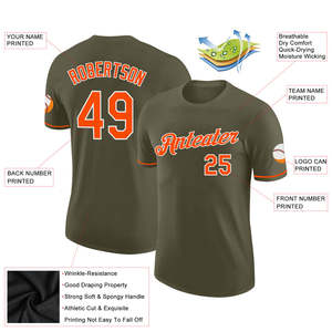 T-shirt de baseball personnalisé pour équipe, maillot de sport à col rond, uniforme de sublimation OEM à marque privée, chemises pour hommes en gros - Product Image 2