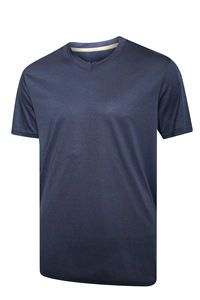 T-shirt décontracté pour homme à col en V et manches courtes, 100 % coton, tissu tricoté uni, écologique, personnalisable, sous-vêtement ajusté de haute qualité - Product Image 5