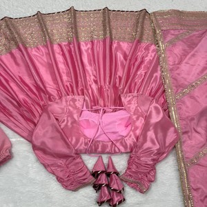 VASTRA COTTAGE Anarkali Premium Chinon con Bordado de Hilo y Lentejuelas, Pantalón de Algodón, Dupatta con Borde de Encaje, Ropa Étnica Elegante para Mujer - Product Image 5