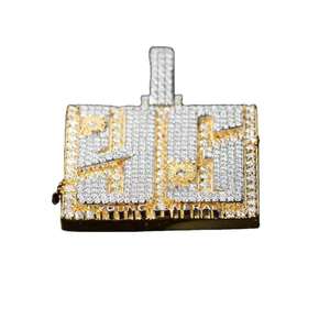 Colgante de Letra de Lujo con Incrustaciones de Diamantes Moissanite VVS, Chapado en Oro, Joyería Hip Hop, Pieza de Cadena Destacada - Product Image 4