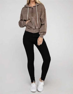 MOVA TEXTILE 2025 Sudadera con Capucha para Mujer, Estilo Urbano, Algodón Felpa, Lavado Ácido, Vintage, con Logotipo Personalizado - Product Image 6