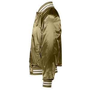 Veste bomber en satin personnalisée de haute qualité pour hommes, style baseball varsity, veste en satin antibactérienne écologique - Product Image 4