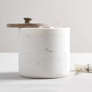 Seau à glace décoratif moderne en marbre blanc, idéal pour le champagne et la bière - Grande vente - Product Image 2