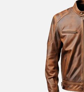 Nouvelle veste en cuir pour homme de haute qualité, élégante, décontractée, style motard, fournie par le fabricant - Product Image 5
