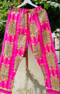 Women Loungewear Set Tiger Print Pajamas Cotton Long Sleeve Shirt <b>Pants</b> Sleepwear OEM - Product Image 3