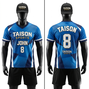 Maillot de football en polyester interlock 180 GSM de qualité supérieure, avec empiècements latéraux olive et noir, impression par sublimation, uniforme d'équipe personnalisé - Product Image 4