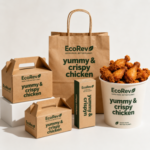 Caja de Papel para Pollo Frito Portátil, Biodegradable, Ecológica, de Calidad Alimentaria, Blanca, de Cartón, con Logotipo Personalizado al por Mayor - Product Image 2