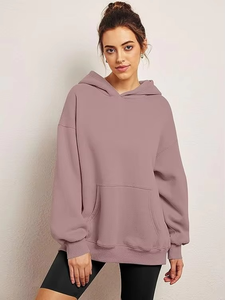Vestido con Capucha de Manga Larga para Mujer, Premium, Mezcla de Algodón Suave, Estilo Casual Oversize - Product Image 4