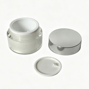 Pot cosmétique en plastique de 30 ml avec couvercle argenté, vide, rechargeable, pour crème, maquillage, lotion pour le visage, crème pour les yeux, baume à lèvres, soins de la peau - Product Image 3