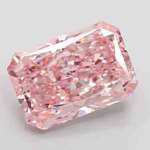 Diamante Cultivado en Laboratorio de 1.5 Quilates, Corte Radiante, Color Rosa Intenso, Claridad VVS2, Perforado con Láser, Certificado IGI, Piedra Suelta para Anillos y Colgantes - Product Image 1