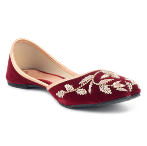 New Arrival Stonework Ladies Handmade Khussa Jutti New Bridal <b>Top</b> Style with Leather Sole Comfortable for <b>Weddings</b> Khussa - Product Image 3