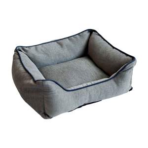 Repelz-It Lettino per Animali Extra Piccolo Blu/Grigio in Ciniglia 19\" X 15\" X 7.1\" Imbottito Comodo e Elegante - Product Image 1