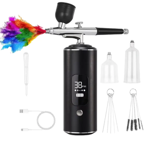 Kit aérographe portable mini avec compresseur métallique pour tatouage, peinture, ongles, cheveux et maquillage - Product Image 2