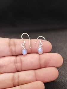 925 Sterling Silver <b>Rainbow</b> Moonstone Earrings | Natural <b>Rainbow</b> Moonstone Gemstone Earrings | Handmade Silver Jewelry - Product Image 3