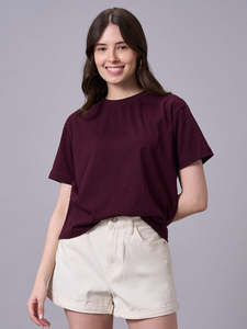 T-shirt oversize délavé à l'acide pour femme |   Streetwear rétro effet délavé |   T-shirt ample à épaules tombantes effet usé. - Product Image 2