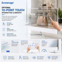 Écran OLED transparent de 55 pouces, 1920x1080, 60 Hz, écran tactile, contraste élevé, affichage numérique pour la publicité, écran publicitaire pour la vente au détail