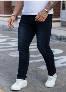 Jeans en denim classiques pour hommes TRIBON SPORTS, coupe régulière, coton confortable, écologiques, déchirés, style streetwear, bleu - Product Image 5