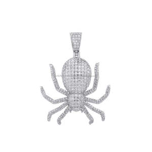 Pendentif araignée de qualité supérieure avec pierres en moissanite et style de bijoux streetwear - Product Image 1