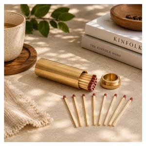 Direct Factory Supply Eco Frendily Custom Brass Match Box Sleeve Luxury Metal Match Cover with Engraved Logo at Low Price - Product Image 1