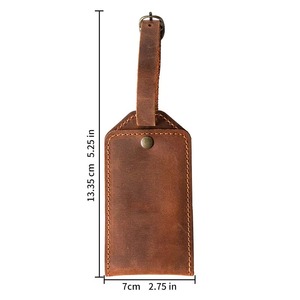 Etiquetas de Equipaje de Cuero Genuino de Grano Completo, Personalizadas con Marca, para Viajes de Negocios LTG-0323 - Product Image 6