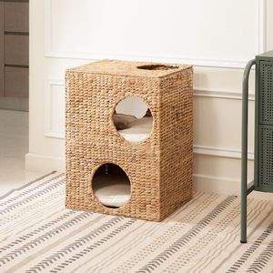 Natural Texture Handwoven Water Hyacinth Pet House Craftsmanship from Vietnam – Open Weave Airy Lounge - Product Image 3