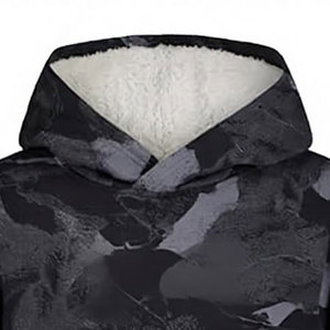 Sudadera con Capucha para Hombre, Color Sólido, Forro Polar, Corte Regular, Transpirable, Antiarrugas, con Bolsillos, Estilo Casual Otoñal, 100% Algodón - Product Image 2