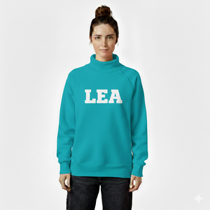 New Stylish Women Mockneck Sweatshirt Oversized <b>Drop</b> Shoulder Soft Fleece Fabric Autumn Winter Casual Wear OEM ODM Custom Logo - Product Image 1