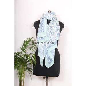 Pareo de Algodón con Estampado Floral Hecho a Mano, Cubre Bikini, Ligero, para la Playa, Bufanda, Moda Femenina - Product Image 2