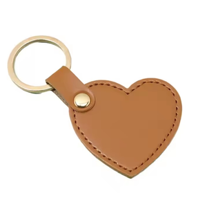 Genuine Leather Keychains Custom Blank Wedding Gift Top Quality Fashion Keyrings Car Keyring Bag <b>Charm</b> Pendant <b>Heart</b> Keychain - Product Image 1