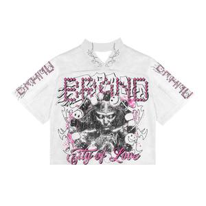 Maillot en maille surdimensionné City League – T-shirt streetwear avec motif graphique numéro hip-hop – Haus Industries - Product Image 3