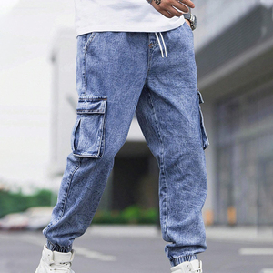 Pantalones Cargo de Algodón Lavado a la Piedra, Cintura Media, Cordón Ajustable, Corte Holgado, Largura al Tobillo, Color Sólido, Casual, para Hombre y Mujer, Estilo Urbano - Product Image 6