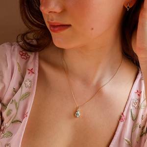 Collar de amatista, plata de ley 925, chapado en oro vermeil de 14 quilates, joyería con circonitas, regalos de aniversario y cumpleaños para ella - Product Image 5