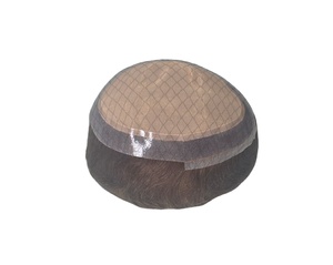 Couleur du modèle Silk Pro #   Perruque toupet 4 Remy en cheveux humains pour hommes avec patchs capillaires et insertion sans aiguille - Product Image 4
