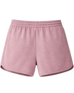 Custom Pink Women Shorts Elastic Waist <b>Drawstring</b> Casual Gym Shorts Contrast Waist Summer Lounge Shorts Soft Comfortable Wear - Product Image 2