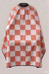 Robe de barbier unisexe Salson White en polyester imperméable à carreaux avec détection d'aiguilles et fusion sans couture - Product Image 2