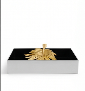 Porte-serviettes moderne en feuille d'or, cadre en métal noir, serviettes en papier blanches, design glamour pour la cuisine, la maison et l'hôtel. - Product Image 4