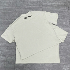 Camiseta Oversize de Sarga Resistente 100% Poliéster con Efecto Desgastado y Estampado DTG, Precio Mayorista para Fabricantes de Ropa Personalizada - Product Image 4