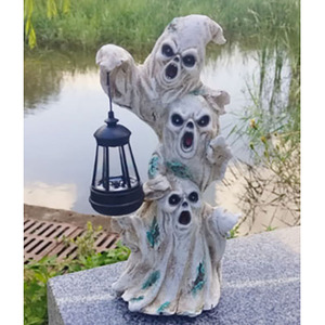 Decoraciones de jardín para Halloween, Figura de Árbol Fantasma de Halloween, Adorno de Espantapájaros de Resina - Product Image 5