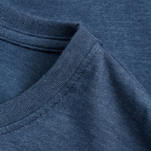 Camiseta de Hombre Azul Sólido de Manga Corta, Cuello Redondo, Transpirable, de Algodón Jersey, Corte Regular - Product Image 5