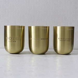 โหลเทียนทองเหลืองสีทองภาชนะทองเหลืองบริสุทธิ์สำหรับทำเทียนขวดโหลสำหรับเทียนหอมมีกลิ่นหอม - Product Image 2