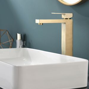 Rubinetto Moderno Monocomando Oro Spazzolato per Lavabo Bagno, Rubinetto Monoforo per Lavabo, Categoria Prodotti: Rubinetti - Product Image 4