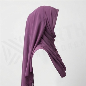 Hiyab de Chifón de Color Sólido para Mujer, Transpirable, para Uso Diario, Pañuelo Étnico de Oriente Medio - Product Image 3