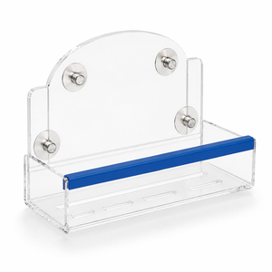 Organizador de Baño Moderno de Acrílico Personalizable, Acabado Transparente, Resistente al Agua, Diseño Ecológico para Cosméticos - Product Image 1