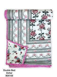 Cotton Soft Pink And Red Printed Dohar Boho Jaipuri Blanket For Double <b>Bed</b> Buy Direct From Supplier At Factory Price - Product Image 6