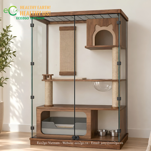 ECO2GO VIETNAM Árbol para Gatos Multinivel con Poste Rascador de Sisal, Casa para Gatos, Muebles para Mascotas de Interior - Product Image 4