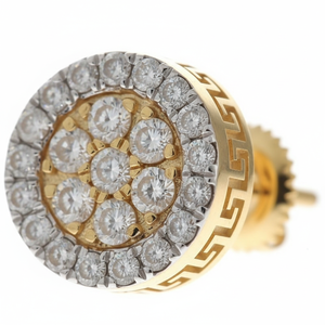 Pendientes de Diamantes Naturales de Corte Redondo de 1 Quilate, Oro Amarillo de 10k, Joyería Fina para Mujer - Product Image 2