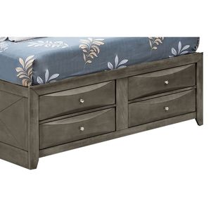 Letto Matrimoniale Moderno ed Elegante Grigio con Contenitore Sottostante per Case Contemporanee - Product Image 4