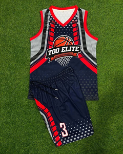 Uniforme de Baloncesto Talla Grande Más Vendido, Sin Mangas, Transpirable, Cómodo, 100% Poliéster, Uniforme de Baloncesto Sublimado - Product Image 4