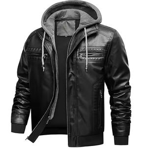 แจ็คเก็ตหนังเด็กผู้ชายแบบมีฮู้ดรุ่นใหม่ล่าสุด |   เสื้อแจ็คเก็ตหนังแท้ระบายอากาศได้ดีสำหรับการล่าสัตว์และเดินป่าในฤดูหนาว |   ขายส่ง OEM - Product Image 2