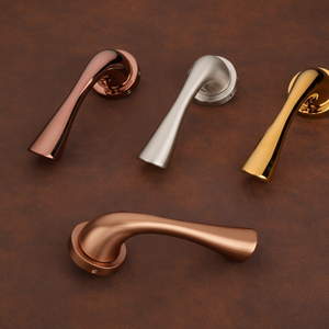 Modern Zinc Alloy Furniture Lever Handle OPPO-1 Durable Cabinet <b>Door</b> Hardware in Rose Gold Silver Gold <b>Black</b> Finish - Product Image 2